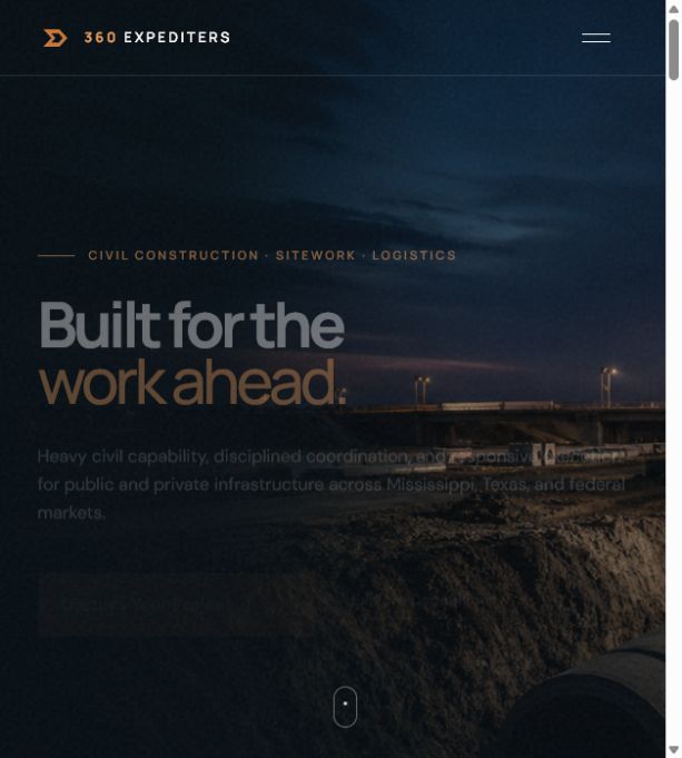 360 Expediters website preview