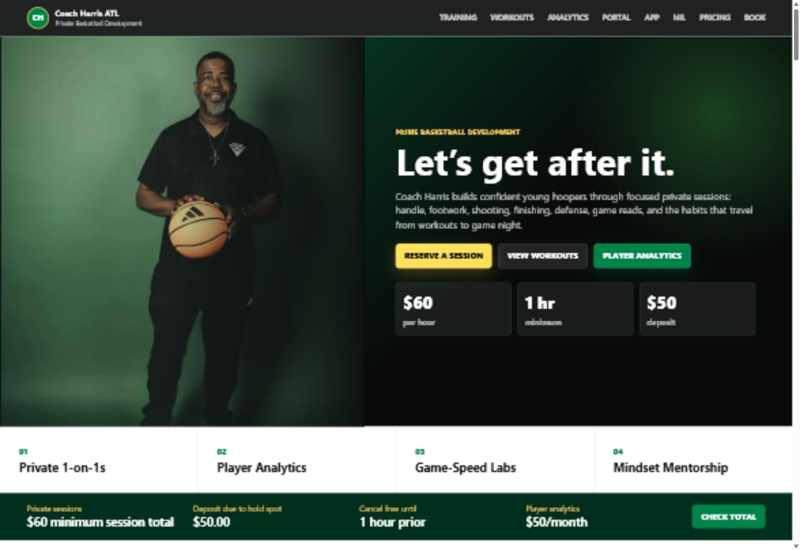 Coach Harris LLC website preview